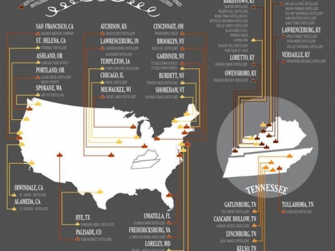 US WHISKEY MAP