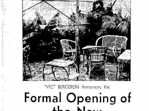 VIC BERGERON BAMBOO ROOM OPENING
